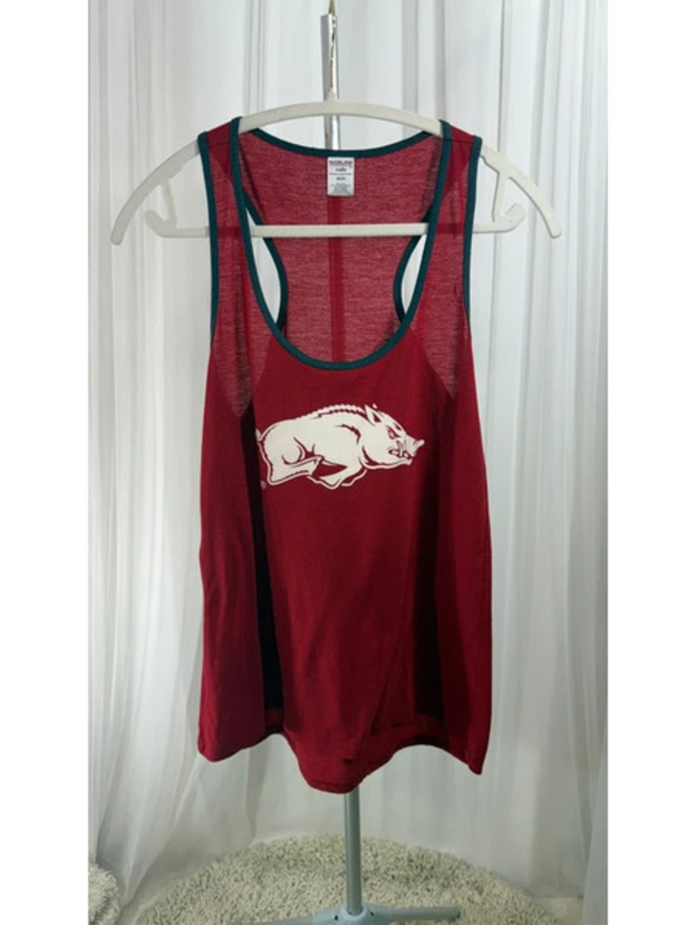 Arkansas Razorbacks Tank Top Sz S Sideline Apparel Gameday Fanwear NWA 865